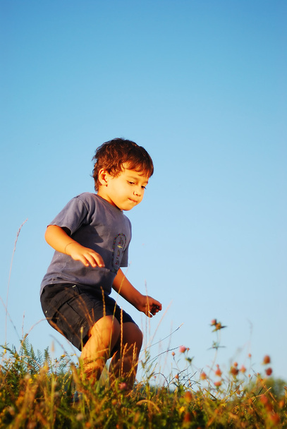 Little cute kid in adorable place outdoor - Valokuva, kuva