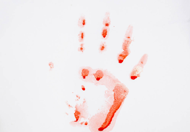 Drukuj krwi smugi kropla na białym tle dla medycyny design - Zdjęcie, obraz
