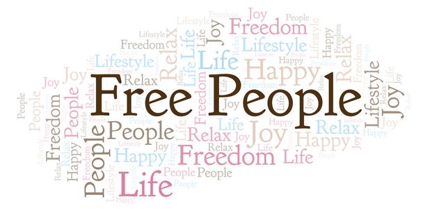 Free People parola nuvola. Wordcloud realizzato solo con testo
. - Foto, immagini