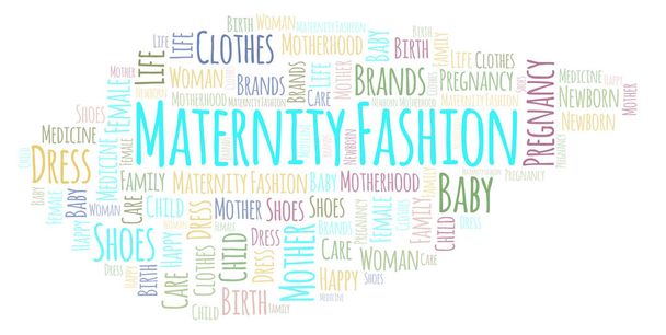 Maternidad Nube de palabras de moda. Wordcloud hecho solo con texto
. - Foto, imagen