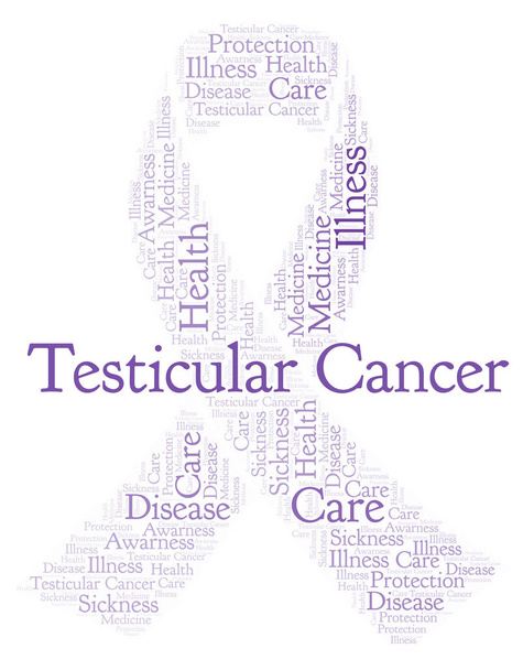 Cancro testicular com nuvem de palavras em fita. Wordcloud feito apenas com texto
. - Foto, Imagem