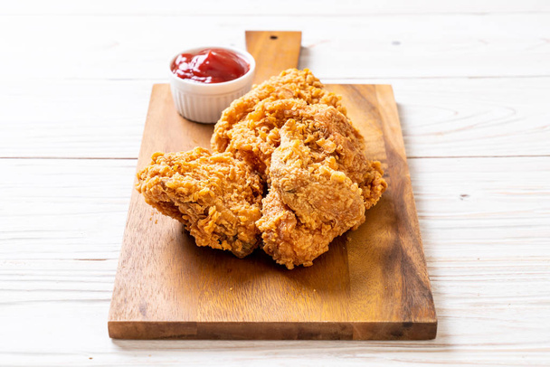 fried chicken meal - junk food and unhealthy food - Foto, imagen