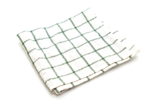 kitchen cloth (napkin) isolated on white background - Fotoğraf, Görsel