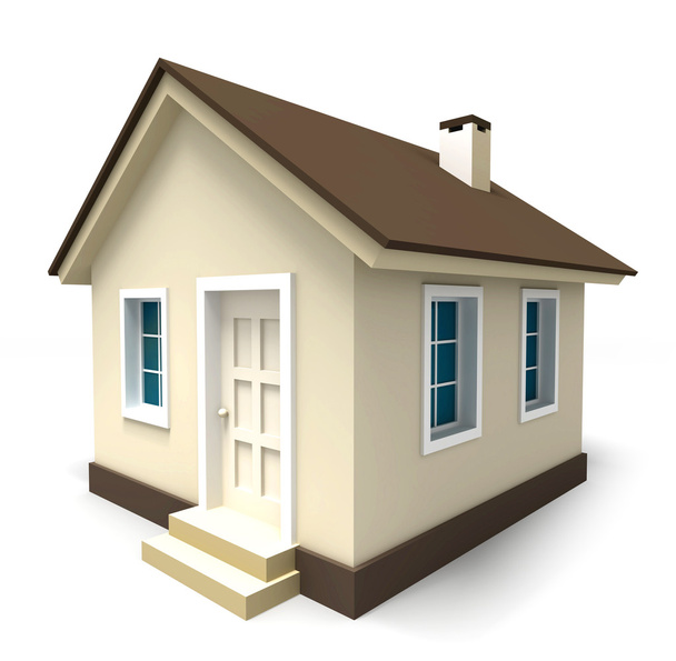 klein huis in bruin kleuren - Foto, afbeelding