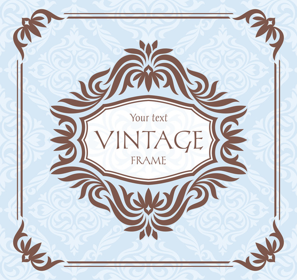 vintage floral frame - Vector, Image