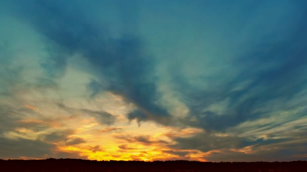 Dramatic billowing clouds at sunset sky at sunset. - Footage, Video