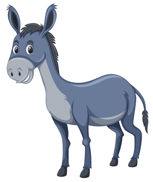 A cute donkey on white background illustration - Вектор,изображение