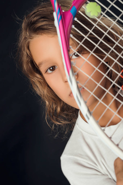 girl with tennis racket - Photo, Image