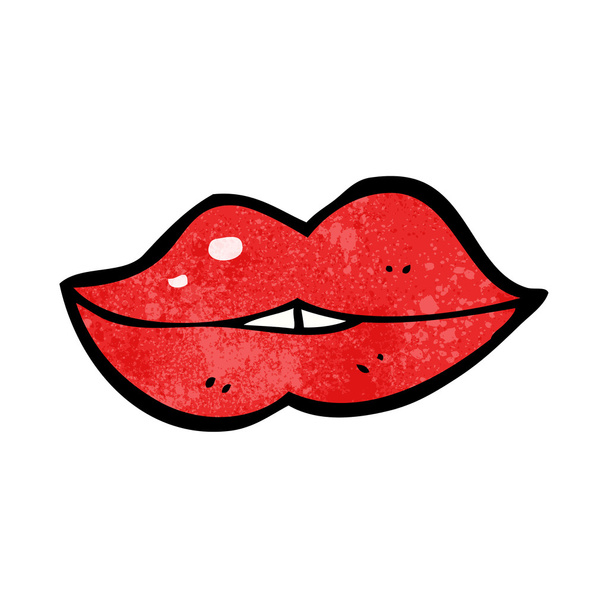 Red lips cartoon - Vektori, kuva