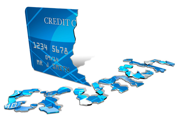 karty kredytowej schrupać - Zdjęcie, obraz