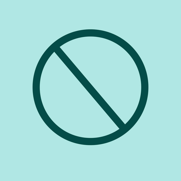 acceso negado icono, prohibición vector ilustración
 - Vector, Imagen