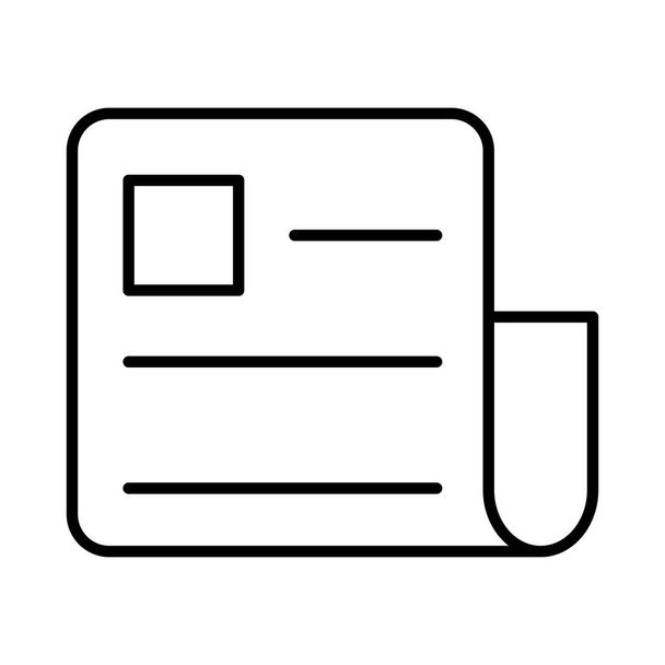 business document  flat style icon, vector illustration  - Vektor, kép