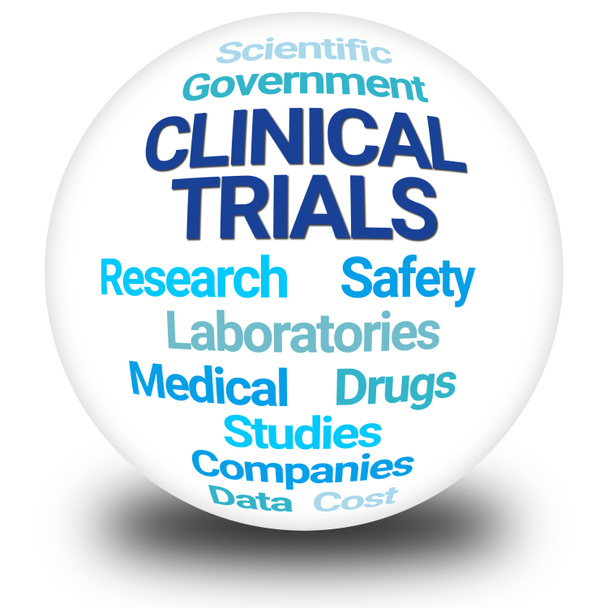 Clinical Trials Word Cloud on White Background - Photo, Image