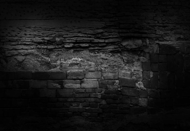 παλιά μαύρο τοίχο υφή φόντου - Φωτογραφία, εικόνα