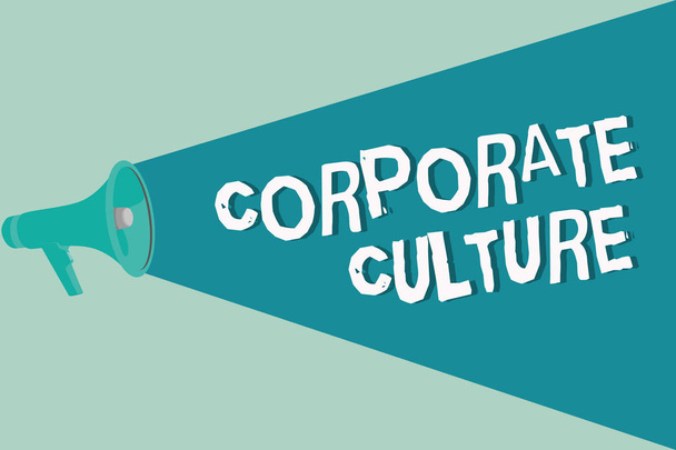 Handschriftliches Textschreiben Corporate Culture. Konzept bedeutet Überzeugungen und Ideen, dass ein Unternehmen gemeinsame Werte hat - Foto, Bild