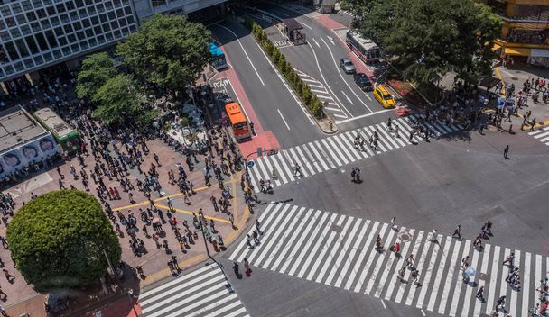 Les gens traversent la route au Japon
 - Photo, image