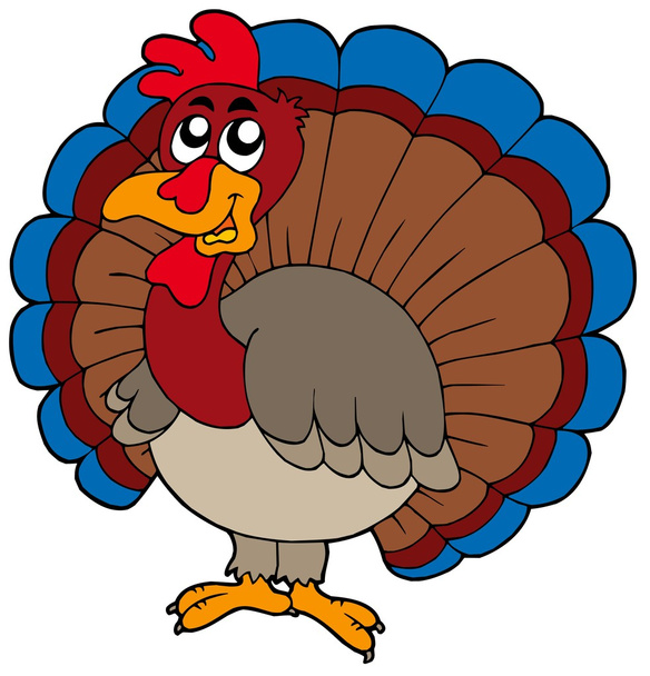 Cartoon turkey - Vektör, Görsel