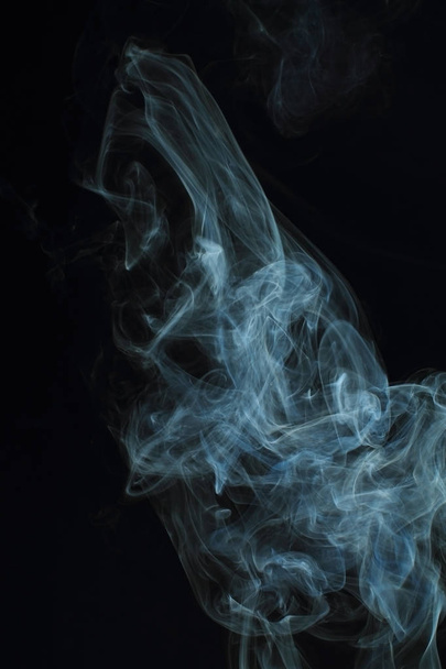 Texture abstraite de fumée blanche sur fond noir
 - Photo, image