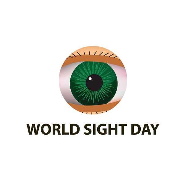 World Sight Day. October 11. Eye anatomical structure. Vector illustration on isolated background - Vector, Image