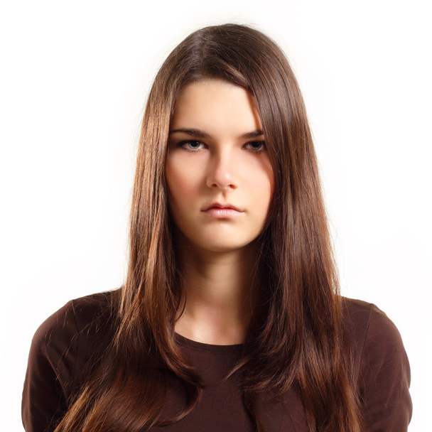 teen girl with blank facial expression - Фото, изображение