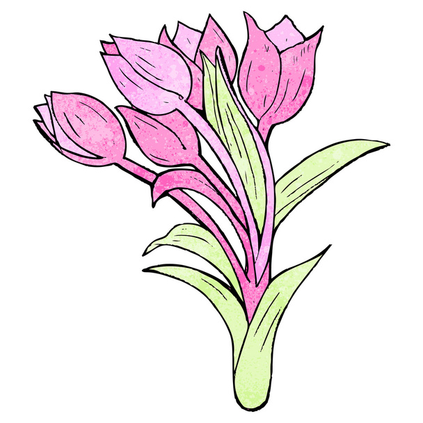 pembe çiçekler - Vektör, Görsel