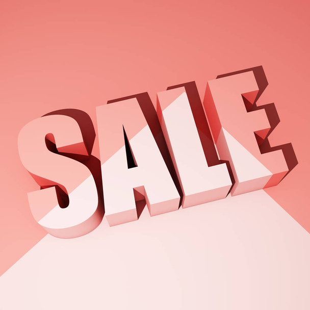 Colorful poster with sale words. 3D illustration. - Foto, afbeelding