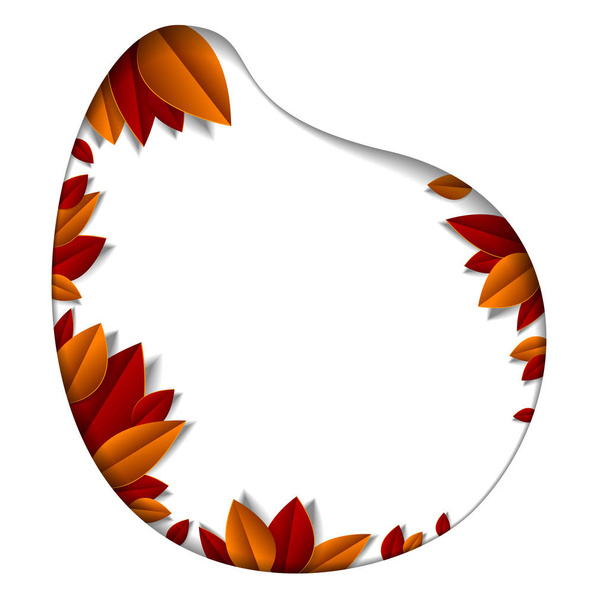 Autumn leaves beautiful background with blank copy space  - Vector, Image