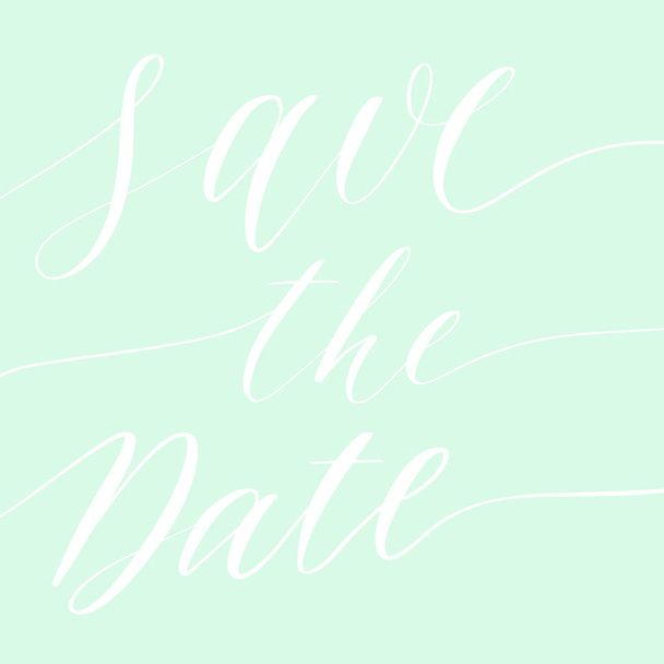 Save the date - hand lettering vector. - Vector, Image