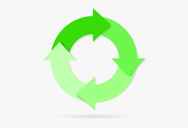 Natura zielony kolor cyklu życia infografikę content marketingu - Wektor, obraz