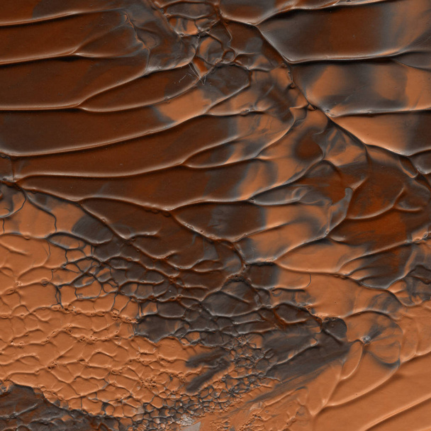 oranje acrylverf textuur, abstracte achtergrond - Foto, afbeelding
