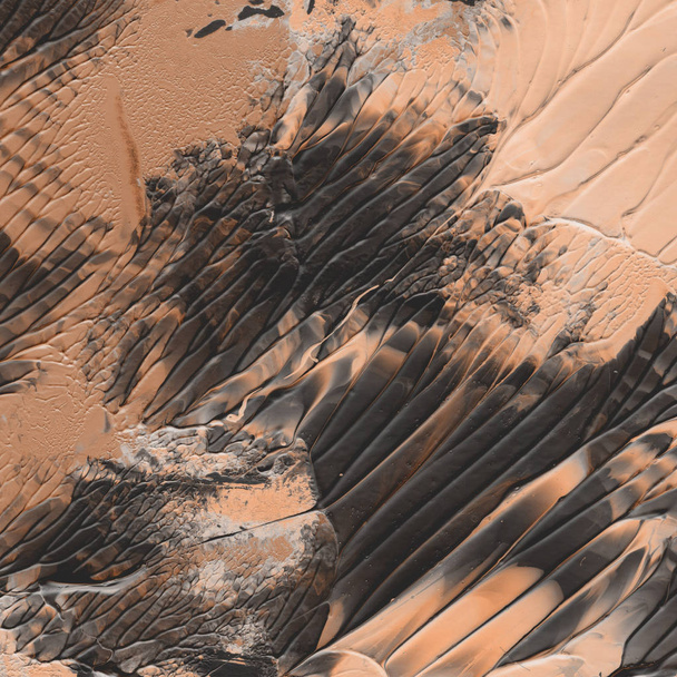 oranje acrylverf textuur, abstracte achtergrond - Foto, afbeelding