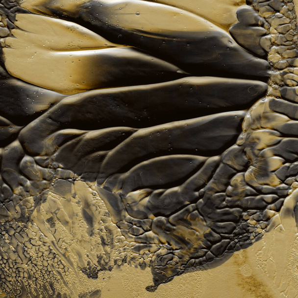 goldene Acrylfarbe Textur, abstrakter Hintergrund - Foto, Bild