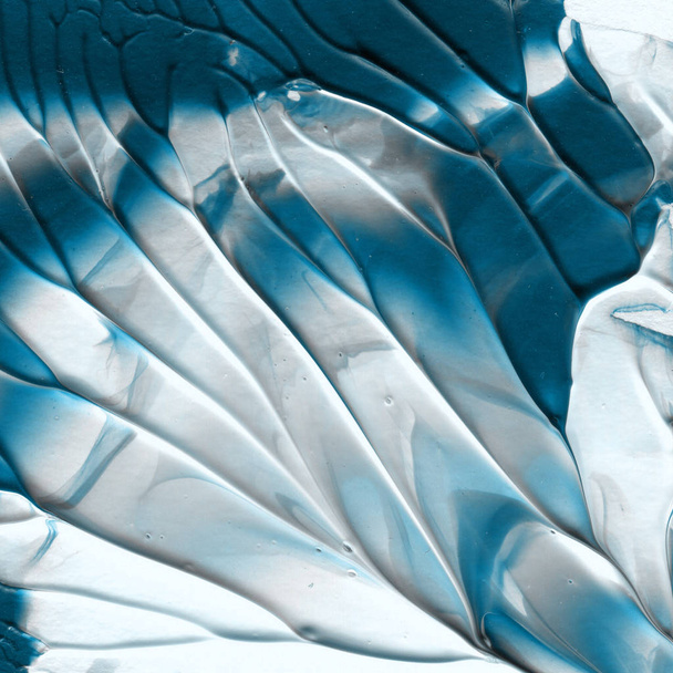 μπλε χρώμα Ακρυλικό υφή, αφηρημένα φόντο - Φωτογραφία, εικόνα