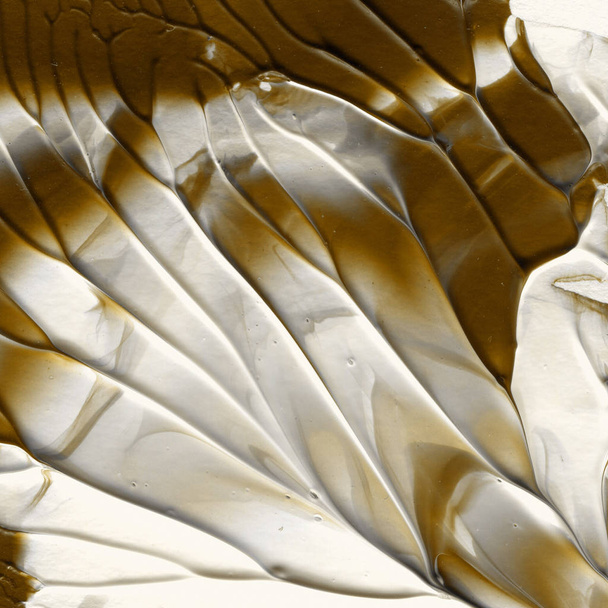Farba akrylowa złoty tekstury, streszczenie tło - Zdjęcie, obraz