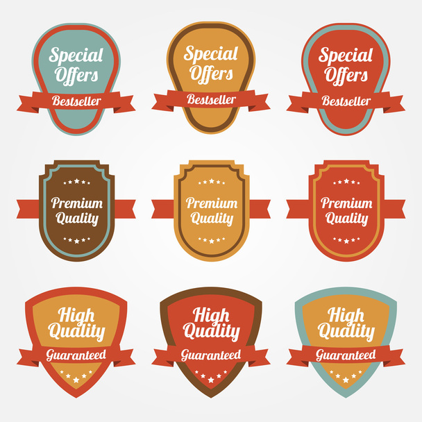 Collection of sale shields, labels. - Vector, Image