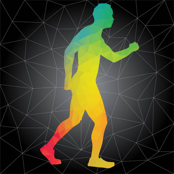 Crossfit concept. Vector silhouettes of people doing fitness and crossfit workouts in many different position. Active and healthy life concept - Vector, Image