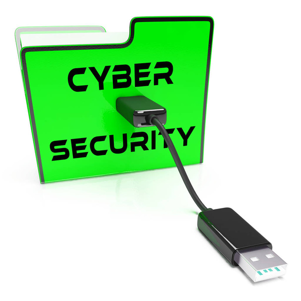 Koncepcja bezpieczeństwa cybernetycznego cyfrowy Cyber Security renderowania 3d pokazuje pojęciowy Symbol poufności danych siekać albo bezpieczny Internet - Zdjęcie, obraz