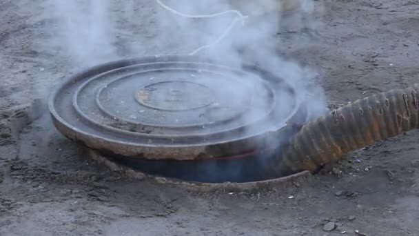 Exhaust of water from heat chamber - Footage, Video