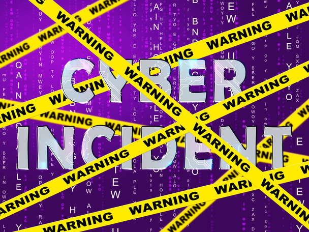 Cyber Incident Data Attack Alert 2d Illustration muestra redes hackeadas o penetración de seguridad informática
 - Foto, imagen