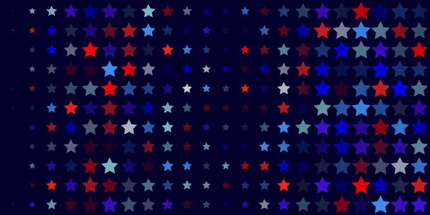  abstrakter Hintergrund aus roten, blauen, weißen Sternen - Vektor, Bild