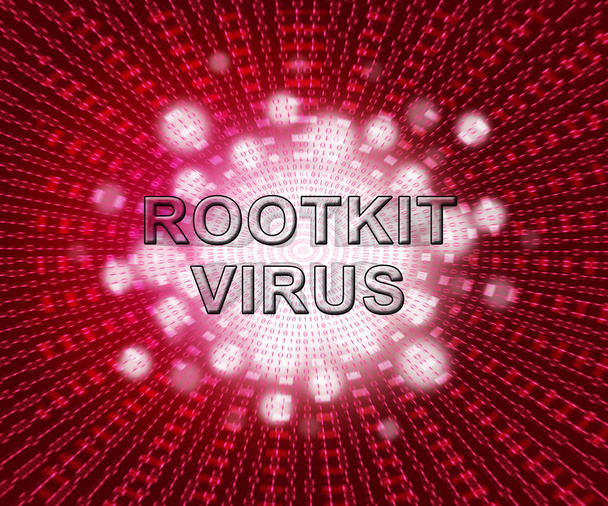 Rootkit вірус кібер-злочинець шпигунське програмне забезпечення 3d зображено кримінального злому зупинити шпигунські загрози вразливості - Фото, зображення