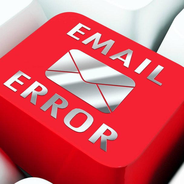 Email Fail Error Send Trouble 3d Rendering Shows Unsuccessful E-mail Warning Like Letter Lost Or Delivery Disaster - Photo, Image