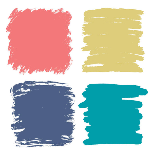 Artistieke achtergronden vector met kwast beroertes bleke kleuren, olieverf blik achtergrond met kleurrijke geschilderde vlekken als ontwerpelementen - Vector, afbeelding