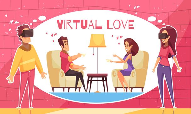 AR sfondo amore virtuale
 - Vettoriali, immagini