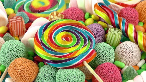 Cukorka Édes zselé Lolly és finom cukor desszert - Fotó, kép