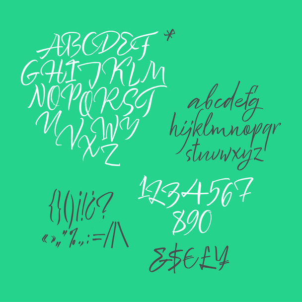 Handwritten brush font - Vector, Image