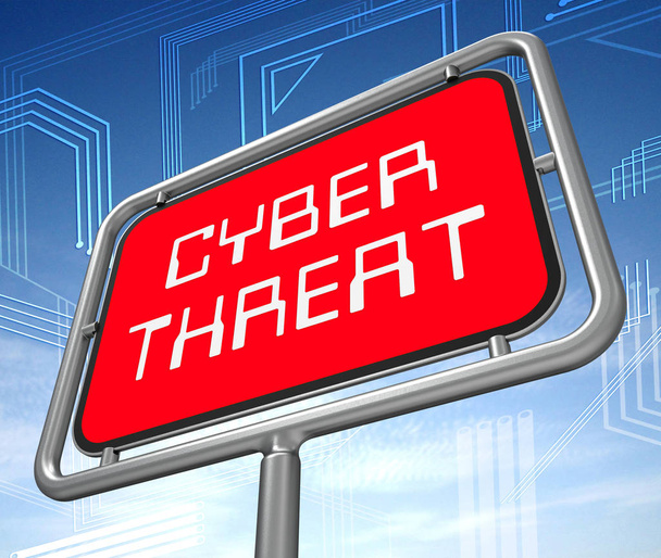 Cyber Threat Intelligence Online Protection 3D Illustration muestra protección contra malware en línea contra estafas y riesgos de ransomware
 - Foto, imagen