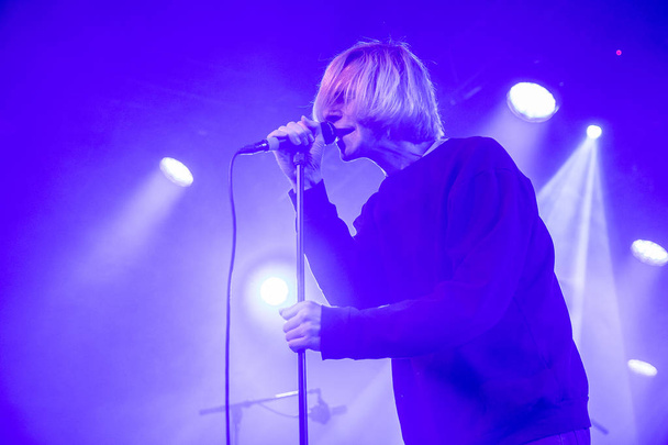Amsterdam, The Netherlands - 17 February 2018 - Concert of British rock band The Charlatans at Paradiso Noord - De Tolhuistuin - Zdjęcie, obraz