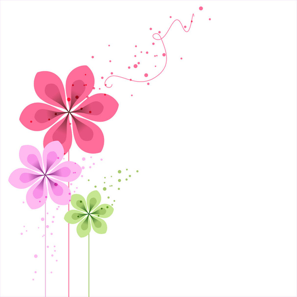 Vector background with pastel flowers. EPS 10.  - Вектор,изображение