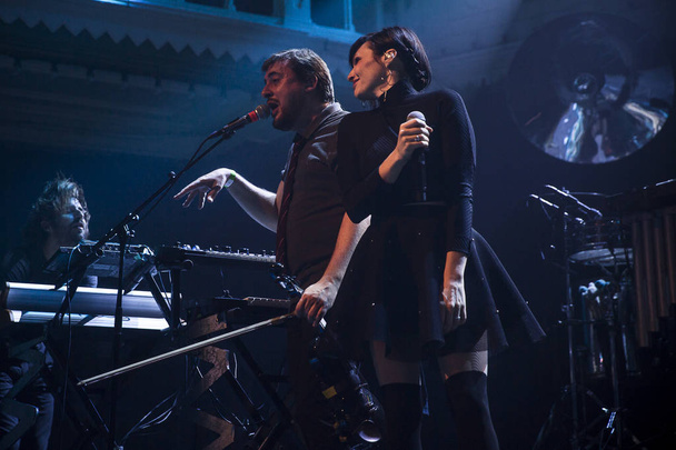 Amsterdam, The Netherlands  22 November, 2016: concert of French Caravan Palace at venue Paradiso - 写真・画像